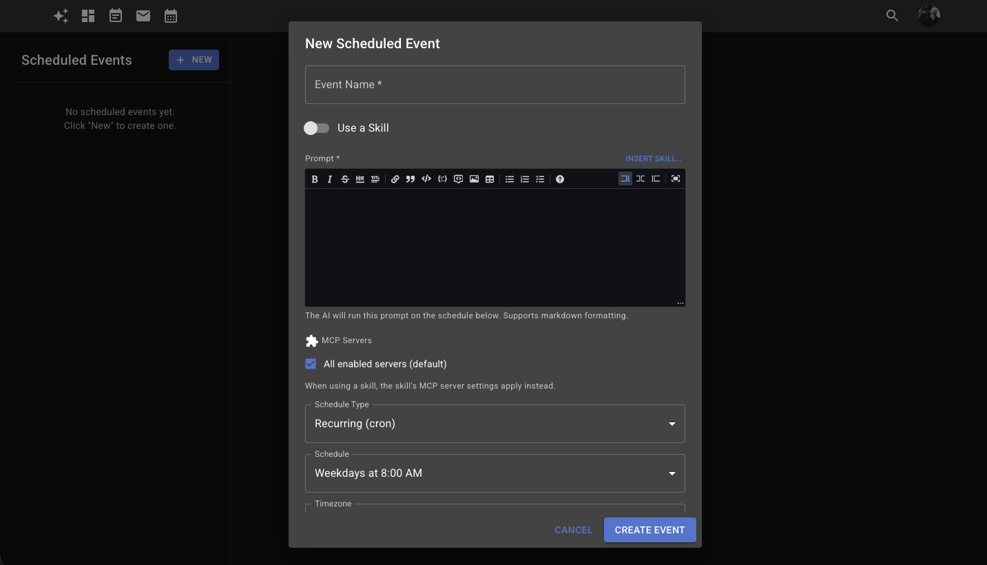 Schedule AI Activity